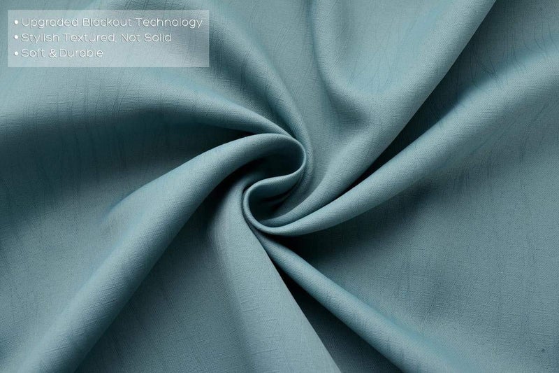 MIUCO Blackout Curtains Room Darkening Curtains Textured Grommet Curtains for Window Treatment 2 Panels 52x63 Inch Long Teal - Image 3